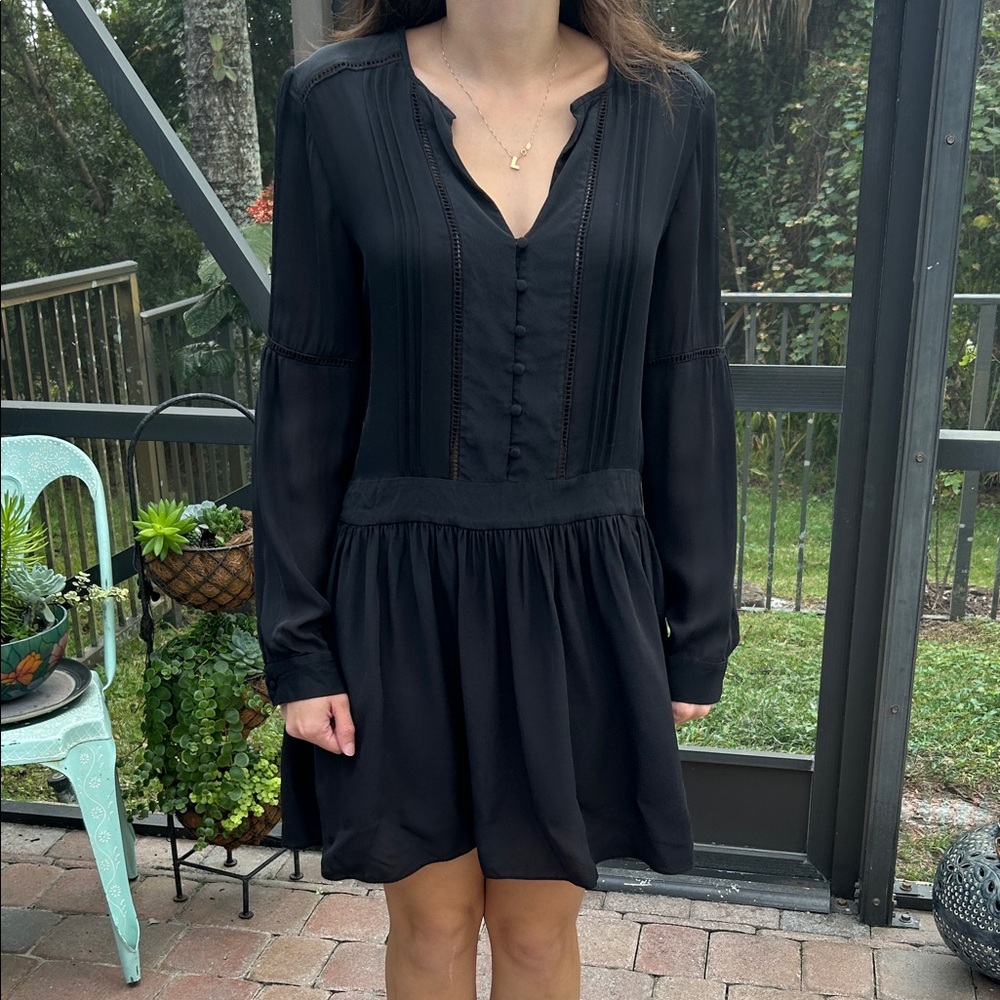 L'AGENCE Black Long Sleeve Dress